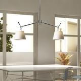 BVH Modern Tolomeo Basculante Sospensione due bracci pergamena  Pendant  michele de lucchi Design