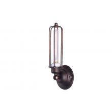 Edison Caged Sconce Black