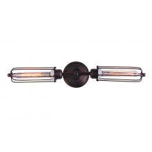 Edison Caged Sconce Inline Dou...