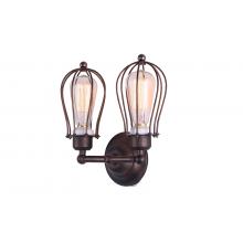 Marconi Small Cage Double Sconce Black