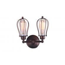 Marconi Small Cage Double Sconce Black