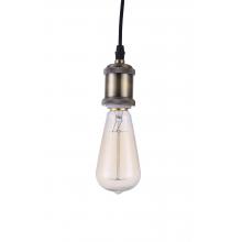 Bare Bulb Filament Pendant Black