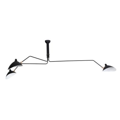 Three-Arm Ceiling Lamp Serge Mouille France Design