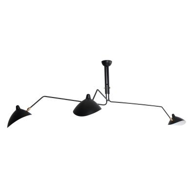 Three-Arm Ceiling Lamp Serge Mouille France Design