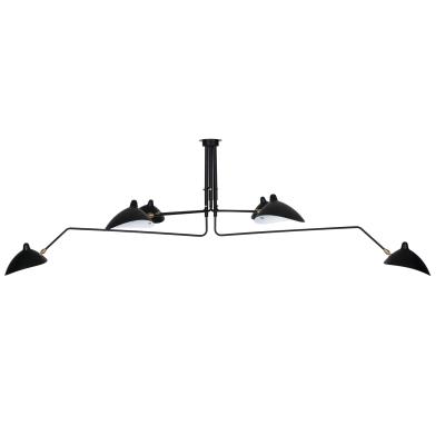 Six-Arm Ceiling Lamp Serge Mouille France Design