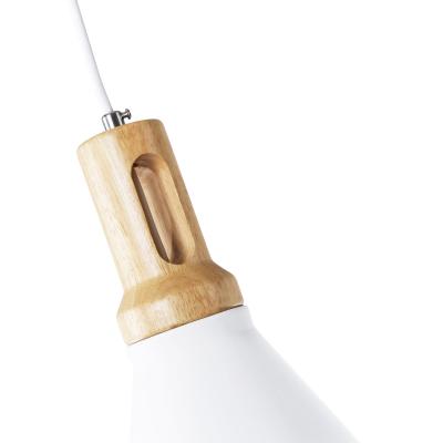 Aluminum wood Pendant Light A white-8426s