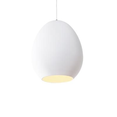 Aluminum egg Pendant Light-White-8437S