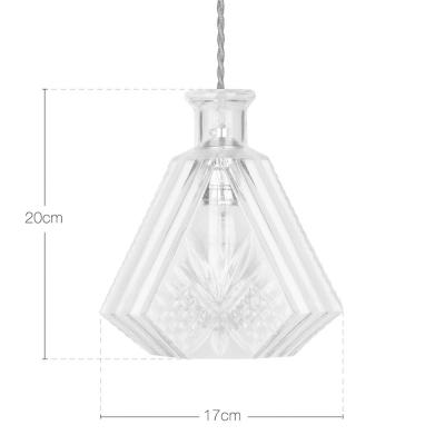 Decanter Lights Whiskey Decanter Hanging Light - Clear / Gold-8604S