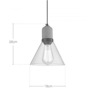 Akira Cone Pendant Light - Clear-8607S