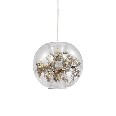 Glass&flower pendant Light-8451S