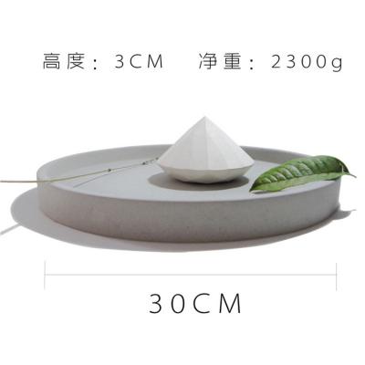 Cement tray vase base round tray