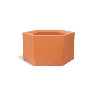 Concrete flowerpots multilateral succulents