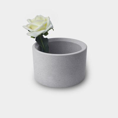Cement flower pot round H-07
