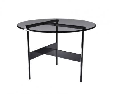 Carbon Steel Glass Sidee Table