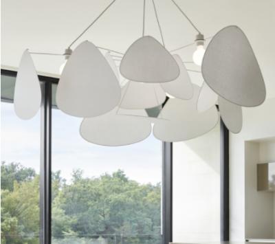 Elastic Fabric White Ceiling Lamp