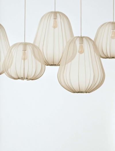 Polyester Iron Mesh Gauze Ceiling Lamp