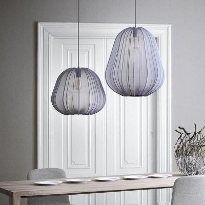 Polyester grey Mesh Gauze Ceiling Lamp