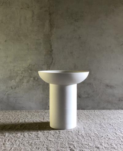 Magnesium Oxide White Side Table