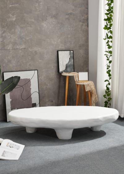 Short Tripod White Coffee Table